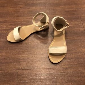 Cream sandals